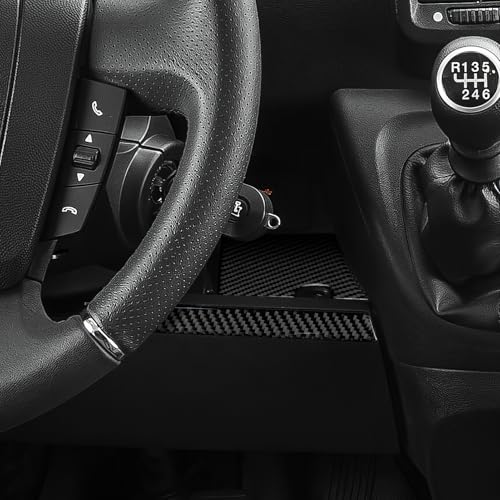 Image of Car Carbon Fiber Left /Right Front Center Dashboard Panel Cover Trim Decals Accessories for Dodge RAM Promaster 2014-2021 /2007-2023 Fiat Ducato, Citroen Jumper, Peugeot Boxer Interior Stickers