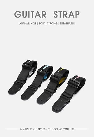 Ballad Guitar Strap, Lightning Pattern Instrument Guitar Straps, Electric Guitar Strap, Acoustic Guitar Strap
