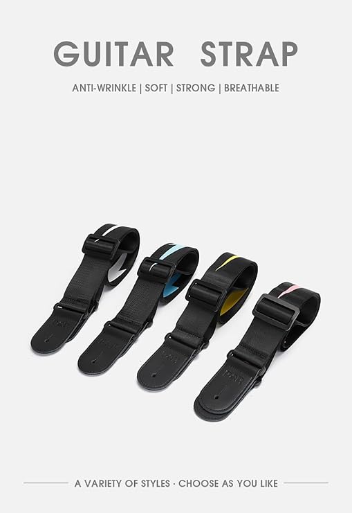 Ballad Guitar Strap, Lightning Pattern Instrument Guitar Straps, Electric Guitar Strap, Acoustic Guitar Strap