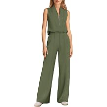Yanekop Womens Summer Jumpsuits Wide Leg Jumpsuits Dressy Formal Jumpsuits | Comfy Travel Jumpsuits Casual Sleeveless One Piece Jumpsuits Elegant Jumpsuits Arport Outfits