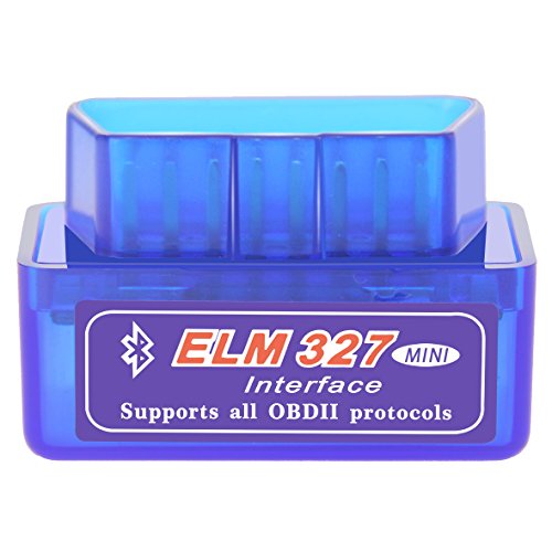 JDiag Mini ELM327 Bluetooth OBDII Scanner de Diagnostic Super Mini Elm 327 Lecteur de Code obd2 Outil de Balayage de Moteur V1.5 Bleu Android