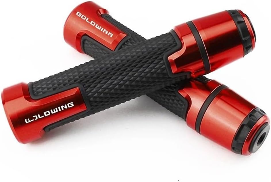 7/8" Motorcycle Hand Grips For GOLDWING 1500 1800 GL1500 GL1800 7/8"22MM Motorcycle CNC Aluminum HandleBar Grips(Red)