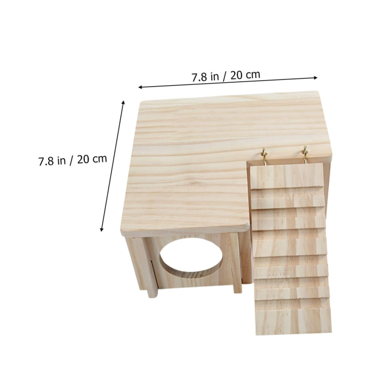 Supvox Holz Hamsterversteck mit Leiter und Kabine, Beiges Satz