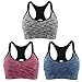 EMY Sports Bra 2 5 Pack Space Dye Seamless Stretchy Removable Pads for Yoga Running Fitness Workout