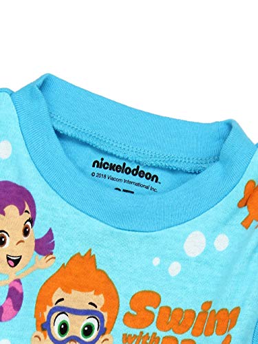 Nickelodeon Bubble Guppies Toddler Boy's Girl's 2 Piece Long Sleeve Cotton Pajamas Set (4T, Blue) #TOP1