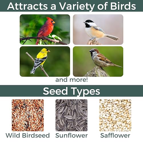 North States Village Collection - Blue Cottage Bird Feeder: Hanging Bird Feeder for Outdoors, Holds 5 Pounds of Seed - Thumbnail 7