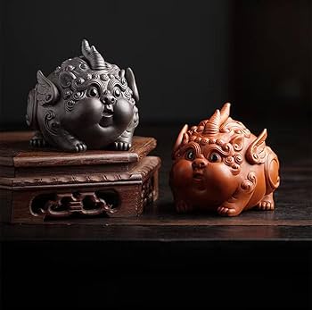 Amazon.co.jp: 萌え かわいい 貔貅ひきゅう 置物 オブジェ 神獣