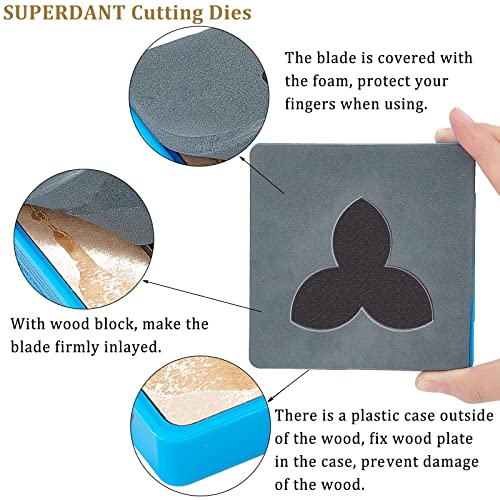 SUPERDANT Flower Leather Earrings Cutting Dies Trillium Earrings Jewelry Wooden Die Cuts Hair Accessories Pendant Key Ring Die Cutting for Women Girls DIY Art Crafts - Image 3
