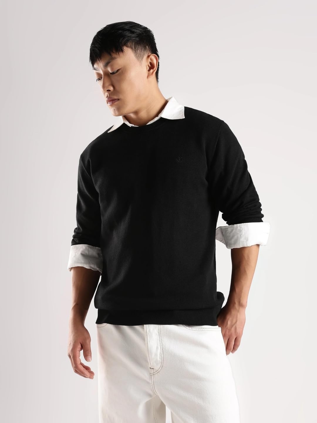 Calvin Klein Men's Smooth Cotton Crewneck Sweater