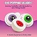 Eyeballs Gummy Candy - 19 Oz Jar (30 Count) - Strawberry Jelly Filled Gummies - Individually Wrapped Candy - Party Favors - Spooky Eyes Gummies by Funtasty