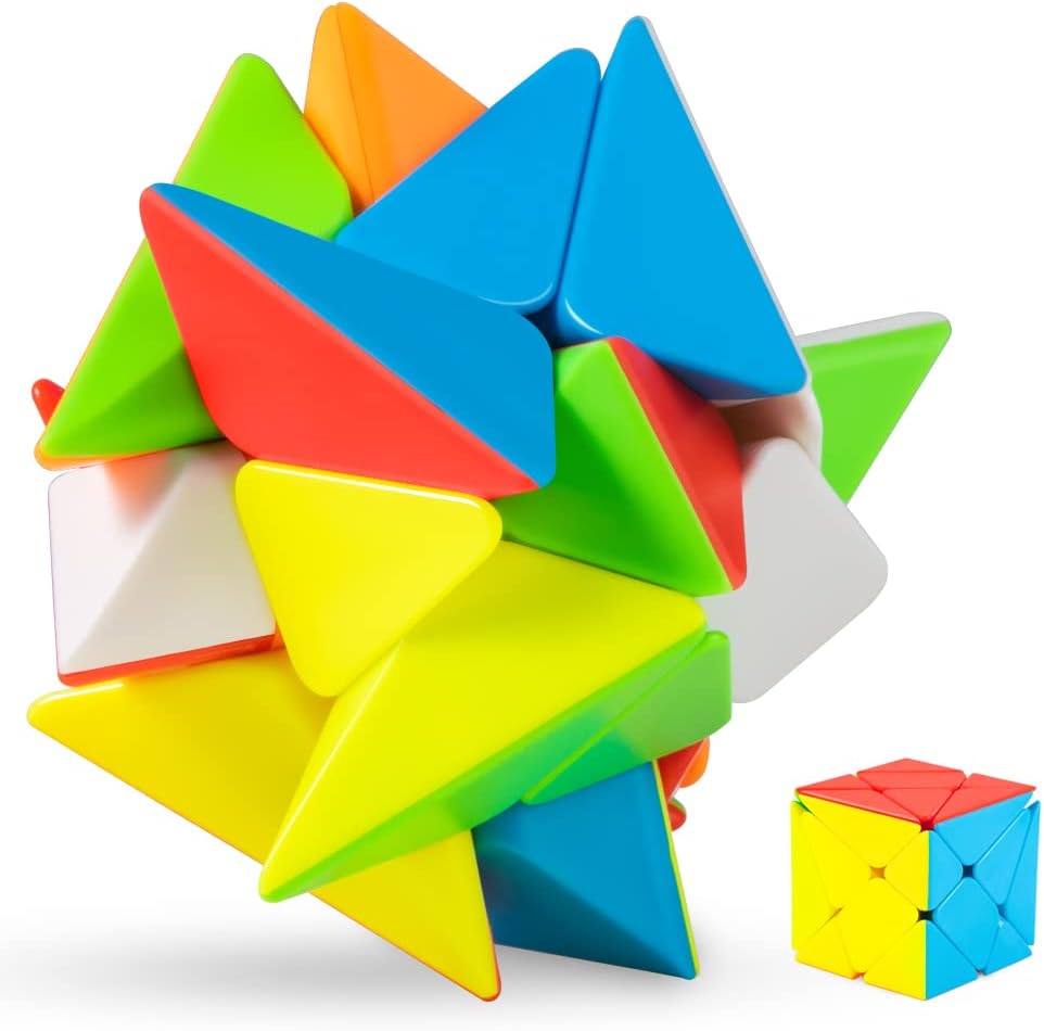 Magic Cube with Fast and Smooth Rotation, Special Shaped 3X3 Speed Cube with Unique Design, Puzzle Cube Game Brain Toy for Kids and Adults.