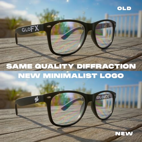 GloFX Ultimate Diffraction Glasses - Black - 3D Prism Effect EDM Rainbow,Black, by GloFX - Used condition - Image 6