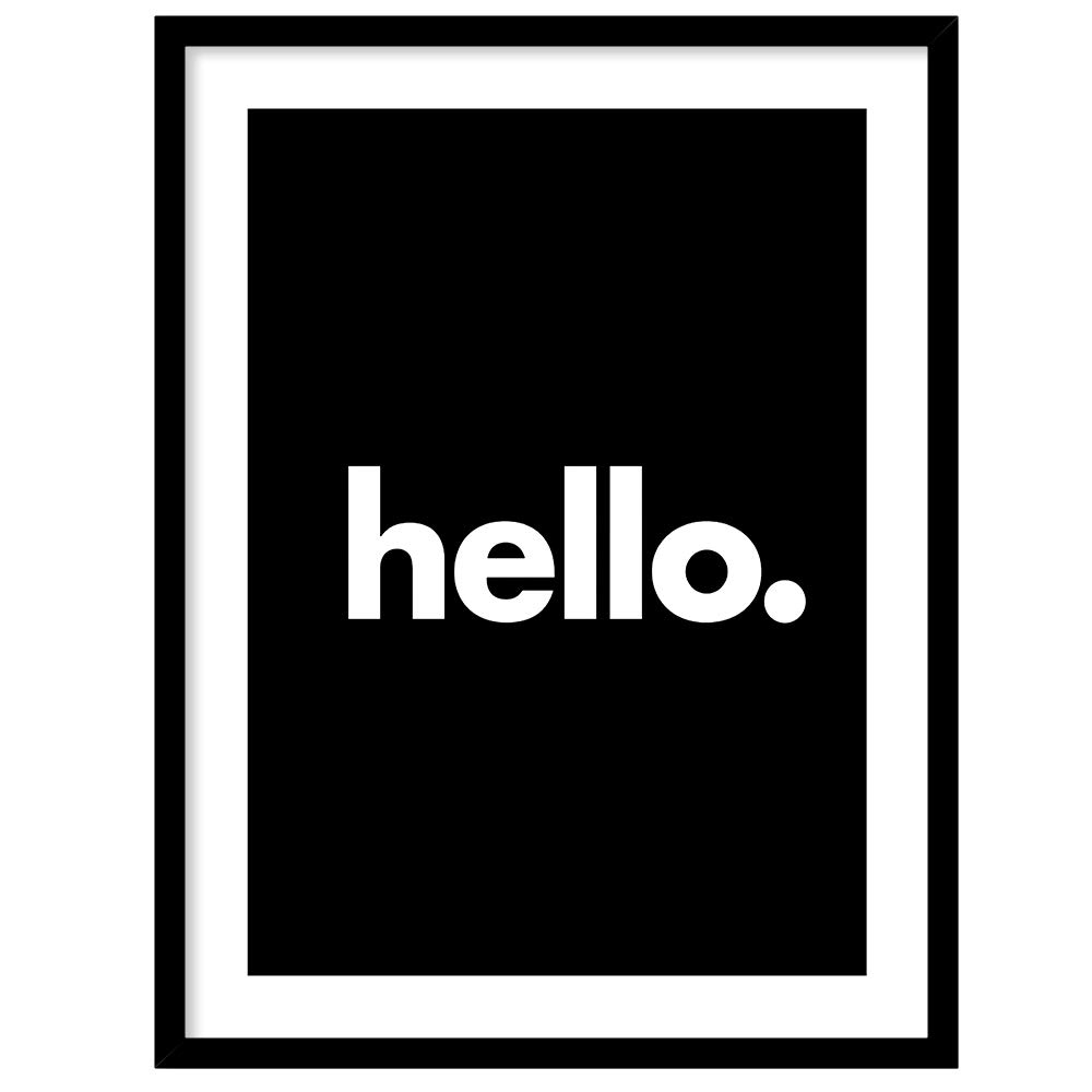 COLOSSAL ART HOUSE Hello Symbol Motivational Quotes Frames Framed Posters with Frame Quotes Wall Frames for Office, Student and Study Room - Photos with Quotes - (Large, 13 x 17 Inch)