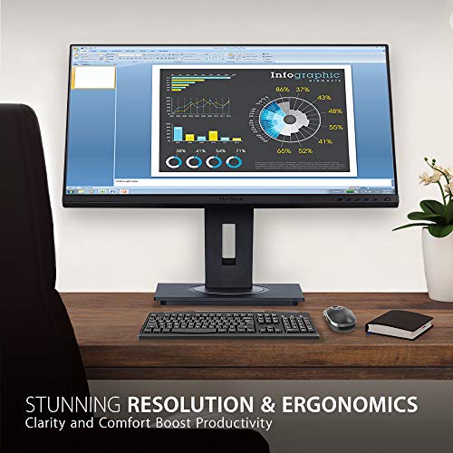 Image of ViewSonic VG2755 27 Inch 1080p Monitor, IPS Display with 60W USB-C for Smooth Home and Office Productivity, Full Ergonomic Adjustability, HDMI, DisplayPort, and VGA Inputs