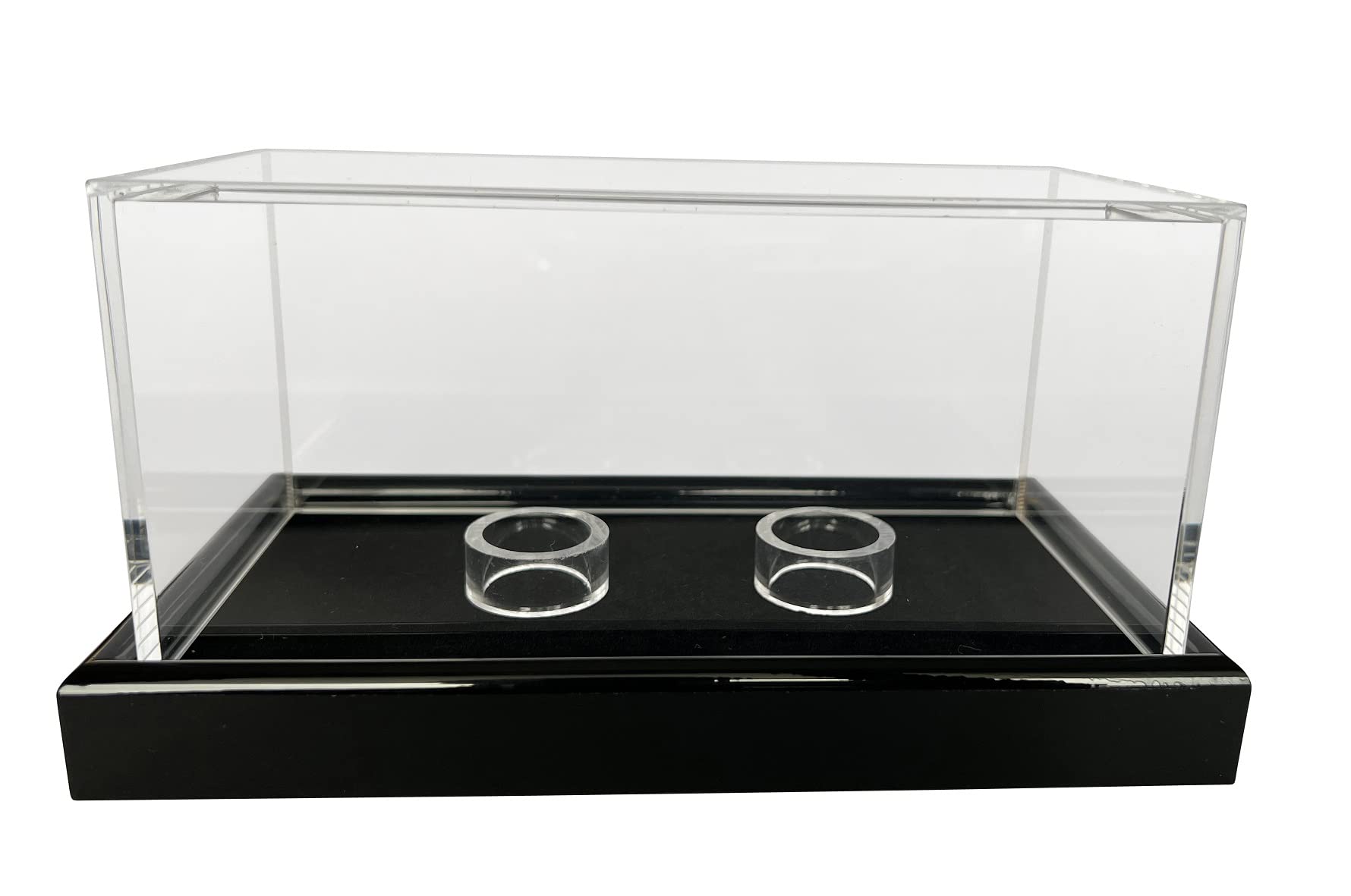 Universal Acrilico Vetrina 15x7x7 cm / Showcase / Bacheca con nero velluto, per Gioielli, Personaggi, modello di auto, Orologi, Minerali, Pietre, Medaglia, Moneta