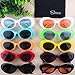 SIQUK 22 Pairs Retro Clout Oval Goggles 22 Colors Retro Kurt Mod Sunglasses