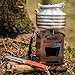 OneTigris Camping Backpacking Stove Portable Foldable Burning Wood Stove for Outdoor Hiking Picnic BBQ,Stainless Steel (Medium)