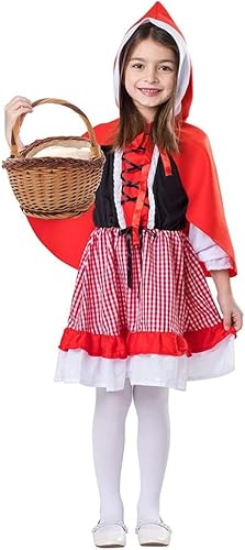 Miniatura 3 de Dress Up America Disfraz de Caperucita Roja para Niñas Capa roja con capucha y vestido para niños Vestido de libro de cuentos