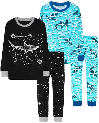 DAUGHTER QUEEN Boys Pajamas 18-24 Months Shark PJs 100% Cotton Long Sleeve Pj Sets Baby Toddler Sea Sleepwear Fish Jammies Whale Sleeping Clothes Outfits 18m/Mo 24m/Mth