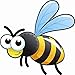U24 Autocollant humoristique pour voiture Motif abeille