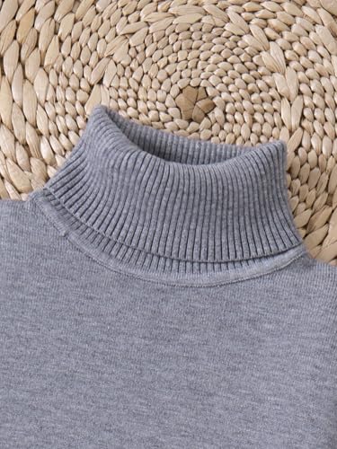 Children's Sweater Round Neck Long Sleeve Pullover Turtleneck Slim Sweater Autumn and Winter Sweater for 4-8 Years4
