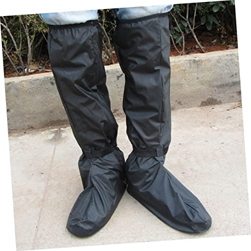 1 par de fundas impermeables para zapatos gruesas, reutilizables y fáciles de poner y limpiar, para uso al aire libre miniatura 4