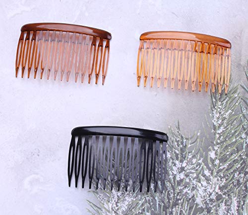 Ruwado FJFIEJFOK1716 6 Pcs 14 Teeth Hair Side Comb Transparent Twist French Vintage Style Hair Clips Pins Accessories thumb #2
