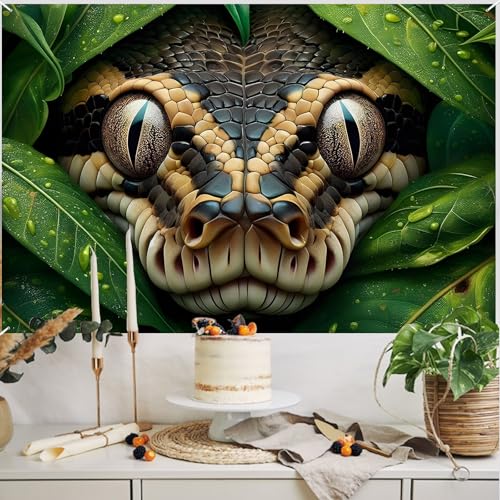 Banner Telón Cobra Serpiente Reptil 71x47 Pulgadas miniatura 7