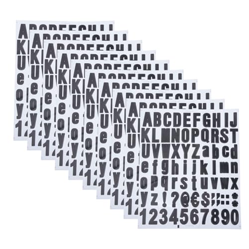 Tofficu 10枚 メールボックス番号デ the office ofc mark マーカー 文字番号ステッカー ビニール製の名前ステッカー 防水文字ラベル diyの装飾ステッカー 塩ビ