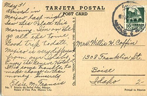 Miniatura 2 de Palacio De Bellas Artes Mexico Original Antique Postcard