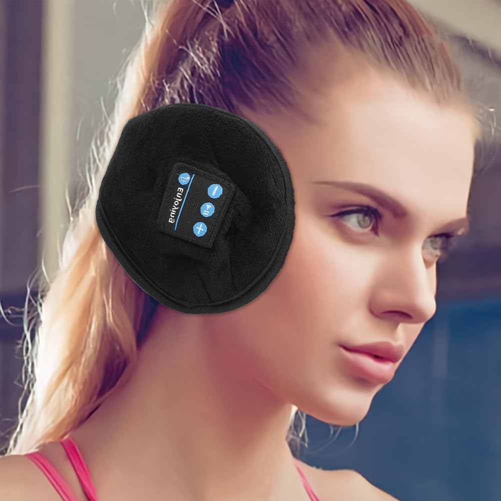 Tiiyee Calentadores De Oídos Bluetooth, Piel Suave Música De Invierno Orejeras Orejeras Inalámbricas Auriculares Auriculares Recargables Amigables Calentador De Oídos Para Deportes