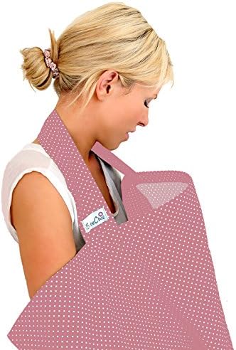 BebeChic.UK - Oeko-Tex Certified 100% Cotton - Breastfeeding Covers - Boned Nursing Tops - Navy Blue/White dot