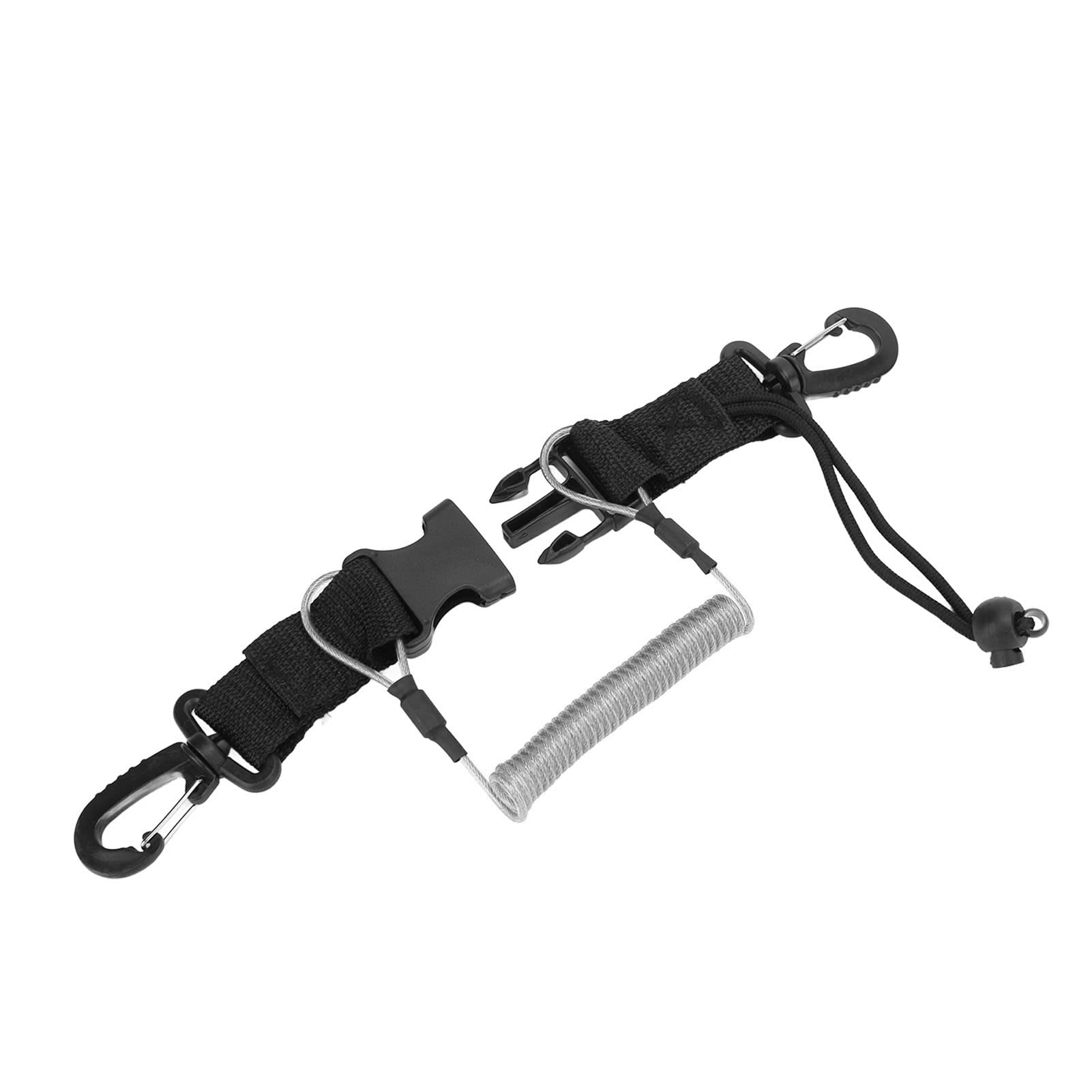 Xolsurg Diving Lanyard Professional Loss Proof Quick Release Coil Lanyard for AR?15 M4 Handle Fittings (Grey)