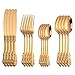 Zestawy sztuk sztucznych Vintage Western Pozłacane Sztućce 16 sztuk 16 sztuk Noże Dźwigalne Forks Teaspoons Zestaw Złoty Luksusowy Grawerowanie Stołowe Zestaw .Stal nierdzewna LCCDSD.