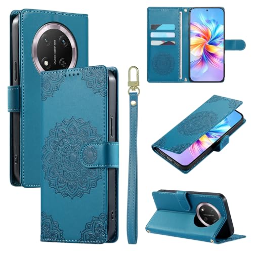 �X�}�z�P�[�X �Ή��@�� for Honor X6 Pro / X9C / Magic7 Lite �X�g���b�v�y�J�[�h�X���b�g�t�����z�E�}�O�l�b�g�J�E�t���b�v���E�X�^���h�@�\�t���zBlue