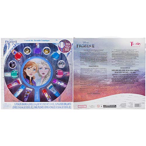 Townley Girl Disney Frozen 2 ungiftiger Peel-Off-Nagellack, Lipgloss- und Spiegelset für Mädchen, Farben, Alter 3… – Bild 6