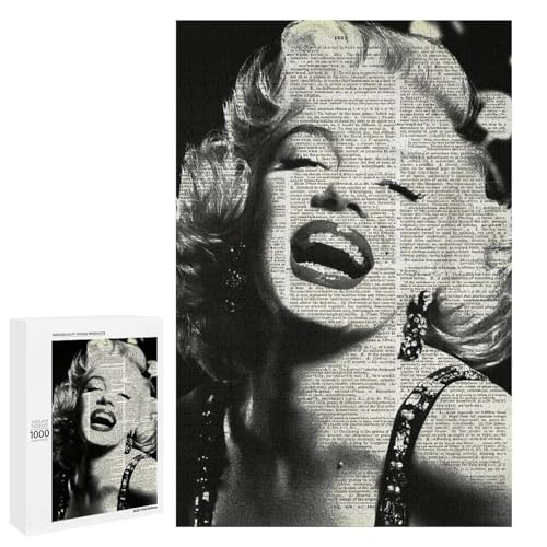 マリリン モンロー ジグソーパズル 1000ピース パズル 木製パズル ジグソー スジグソーパズル キャラクター Puzzle 壁飾り パズル装飾画 飾り物 収納ケース付き ティーンズ用 モダンアート おしゃれ Picture 大人用 減圧 インテリア 7