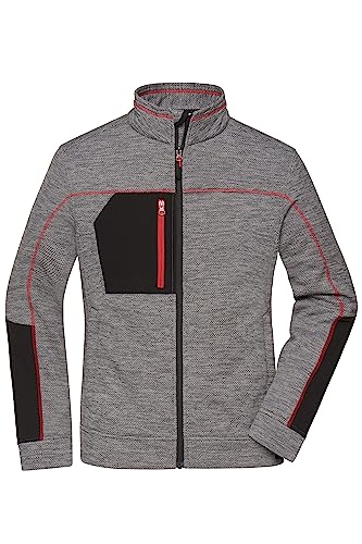James-Nicholson-Damen-Strickfleece-Jacke-Jacke-aus-Strickfleece-in-Melange-Optik