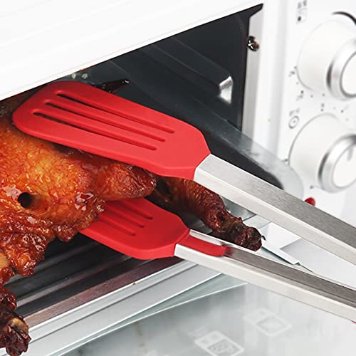 Pinze da Cucina 1pc Accessori da Cucina Silicone Allungato Pinze per Alimenti in Acciaio Inossidabile Antiscivolo Morsetto per Barbecue Spatola Clip per Alimenti
