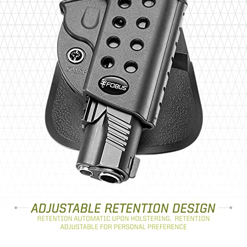 Fobus R1911 Evolution Holster Fits 1911 Pistols With Rail, Right Hand With Paddle, Black #TOP3