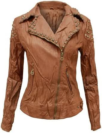 Veste Femme Noir Style Motard - PVC Simili Cuir - Marque Jasper Conran Taille 10 - Occasion Très Bon état