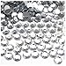 The Crafts Outlet 144pc Flatback Acrylic Rhinestones Round 8mm - Jet Black