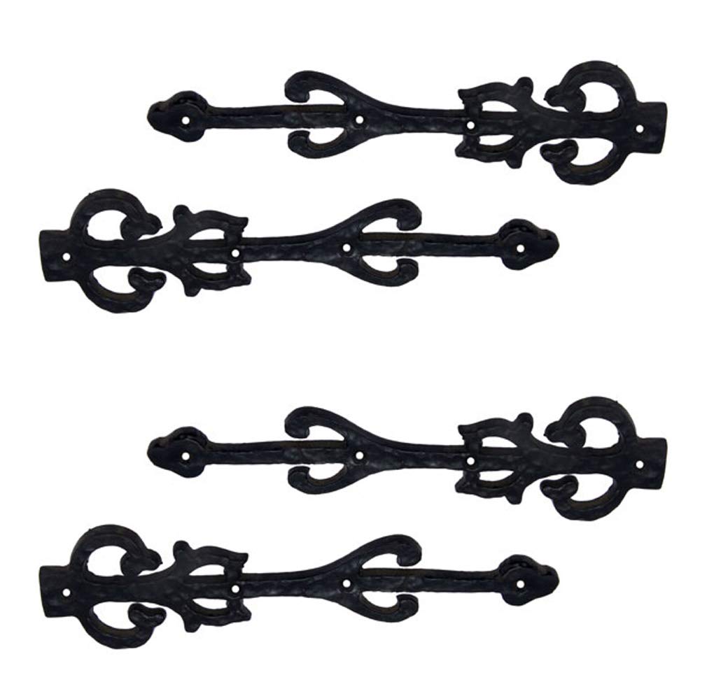 Adonai Hardware 10.9 Inch Izehar Heavy Duty Antique Cast Iron Strap False/Faux/Dummy Hinge Fronts (4 Pack, Black Powder Coated) for Vintage Barn Doors, Gates, Furniture, Garage, Shutters and Fences (B08NWFYJVH) Amazon Price History, Amazon Price Tracker