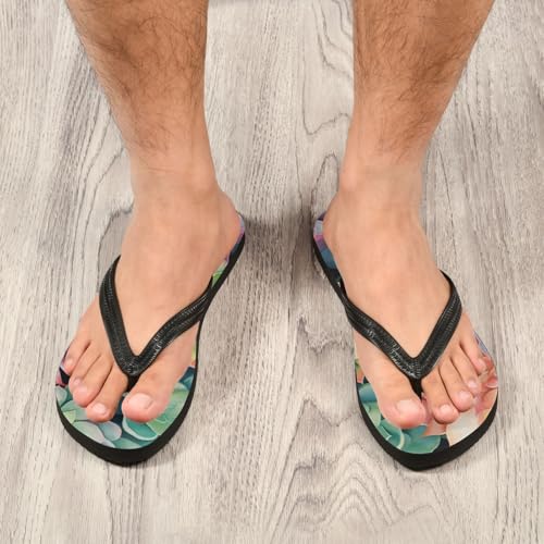 Succulents Men's & Women's Classical Beach Rubber Sandal Flip Flop Comfortable Slipper 214B30884