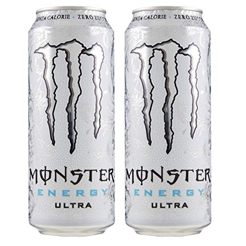 Image of Monster Energy Ultra White Energy Drink, 2 X 500 Ml, No Added Sugar