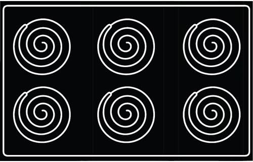 Miniatura 2 de Pavoni Molde de silicona para hornear "Top Ipnosi", cada cavidad mide 2.36 pulgadas de diámetro x 0.39 pulgadas de alto, 6 cavidades