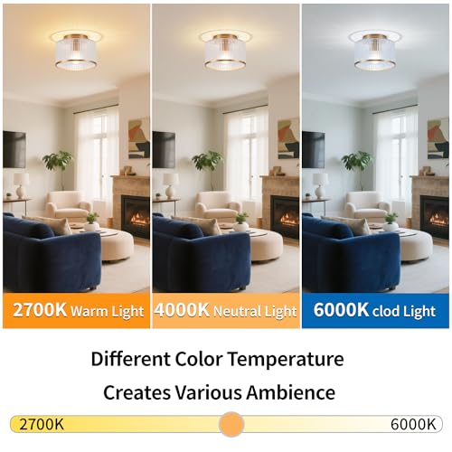 MAYNA Modern Gold Ceiling Light Fixture, 1-Light Hallway Light Fixtures Ceiling Mount, Dimmable Foyer Kitchen Lighting Fixtures for Bedroom Bathroom Dining Room Laundry Room Entryway by MAYNA - Image 6