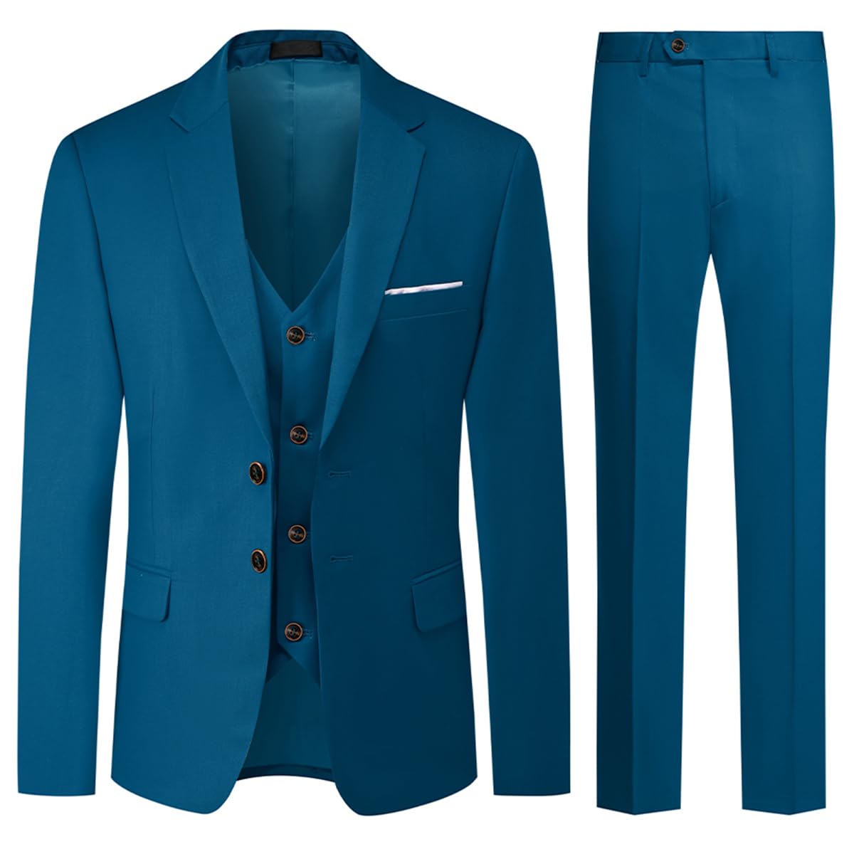 Allthemen Abiti da Uomo 3 Pezzi Regular Fit Abito Formale Abito Due Bottoni Giacca da Lavoro Pantaloni