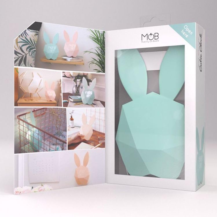 Mobility on Board Réveil Lapin Intelligent Cutie Clock - Bleu Pastel