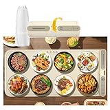 【Plegable, Impermeable y Fácil de Limpiar】 Diseñado para la conveniencia diaria. La bandeja de calentamiento de silicona es flexible, se puede enrollar fácilmente para un almacenamiento compacto y es completamente impermeable. Su superficie con nano-revestimiento repele manchas y derrames, lo que permite una limpieza rápida con un simple paño húmedo. Esta bandeja de calentamiento es resistente y prácticamente no requiere mantenimiento.